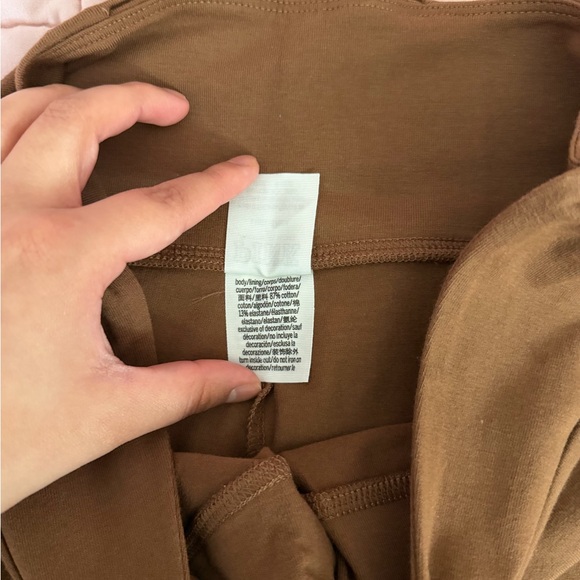 PINK brown Women's Shorts Front Twist - Picture 10 of 11